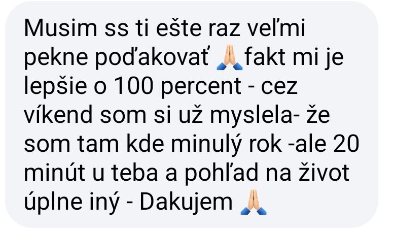 Klientka — fakt mi je lepšie o 100 percent