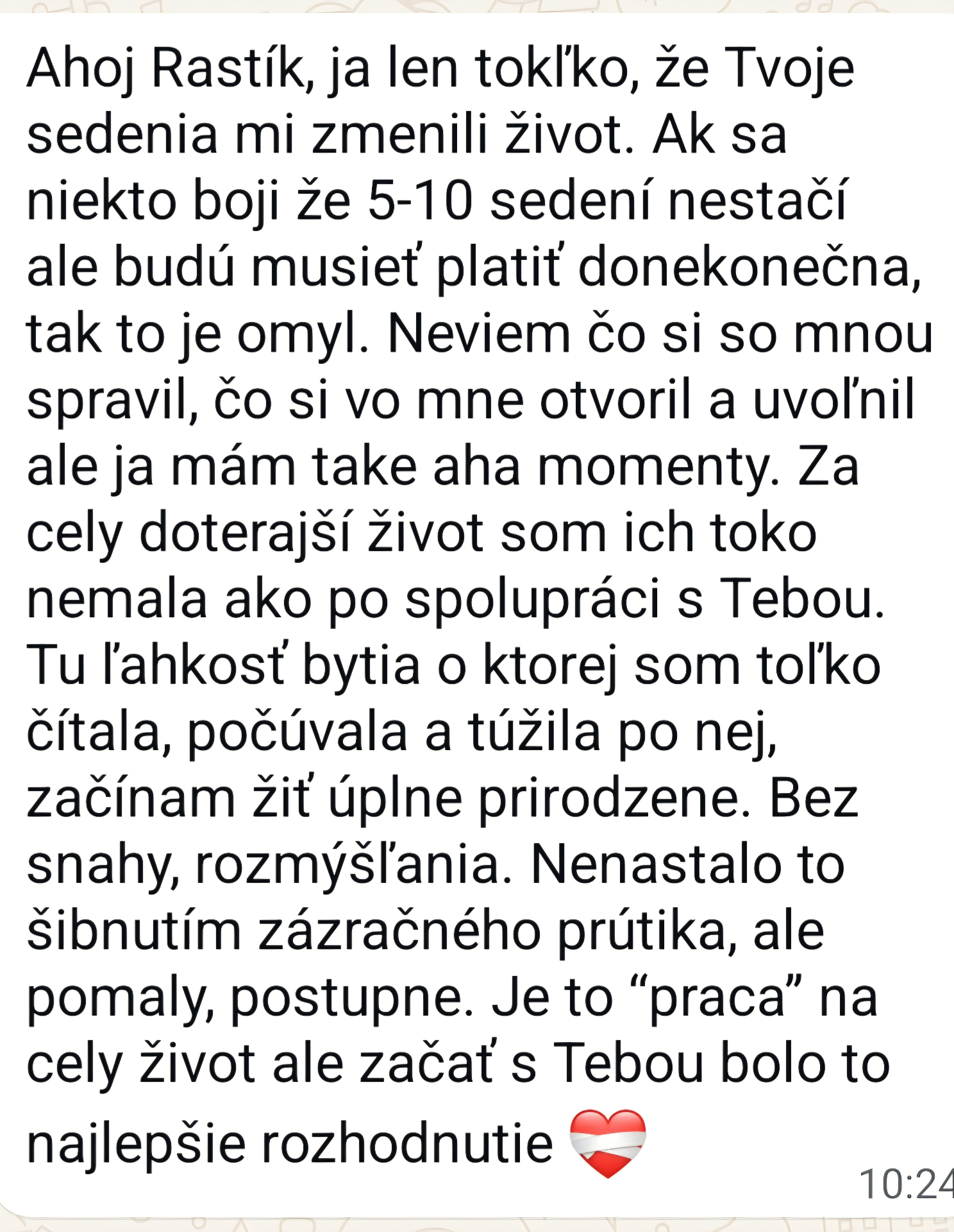 Klientka — Tvoje sedenia mi zmenili život