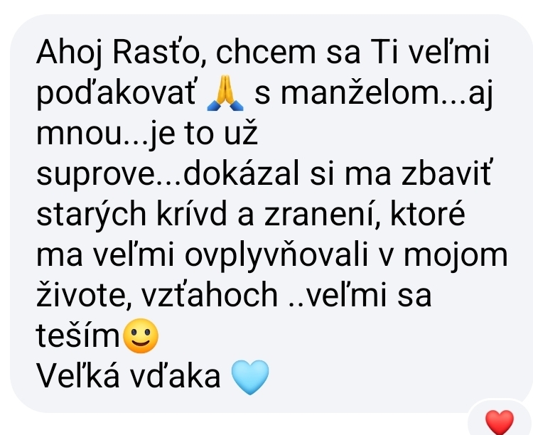 Klientka — zbavenie starých krívd a zranení