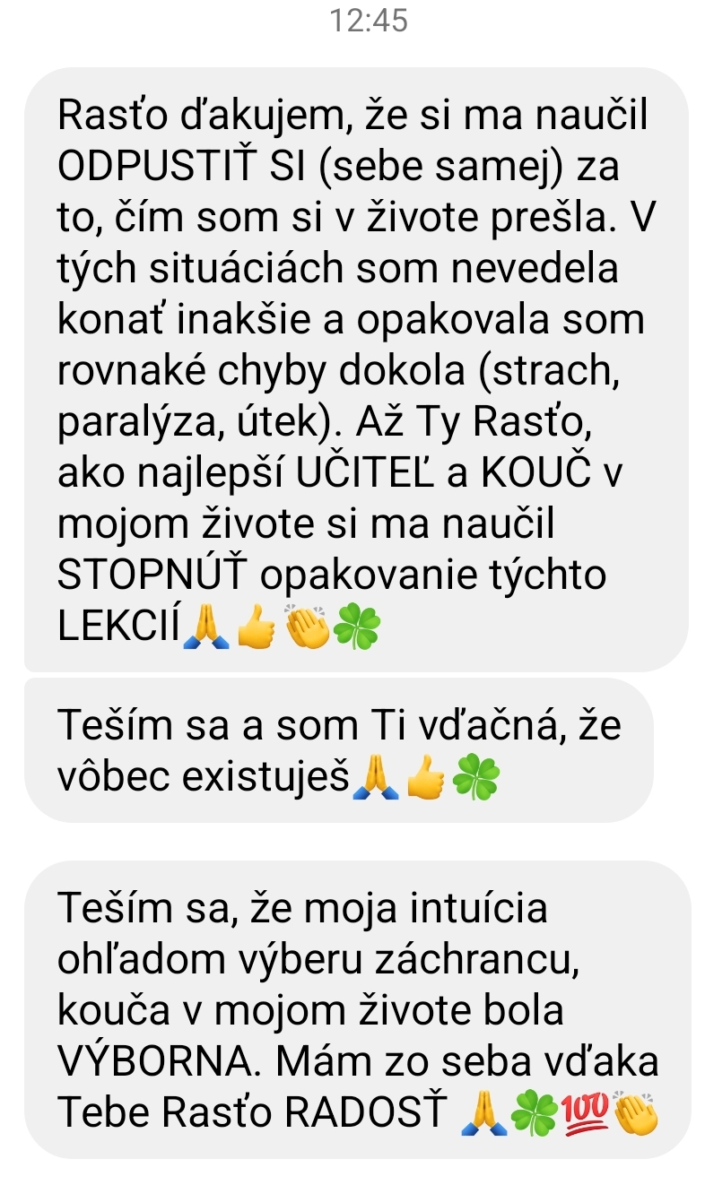 Klientka — naučil ma odpustiť si a stopnúť opakovanie lekcií